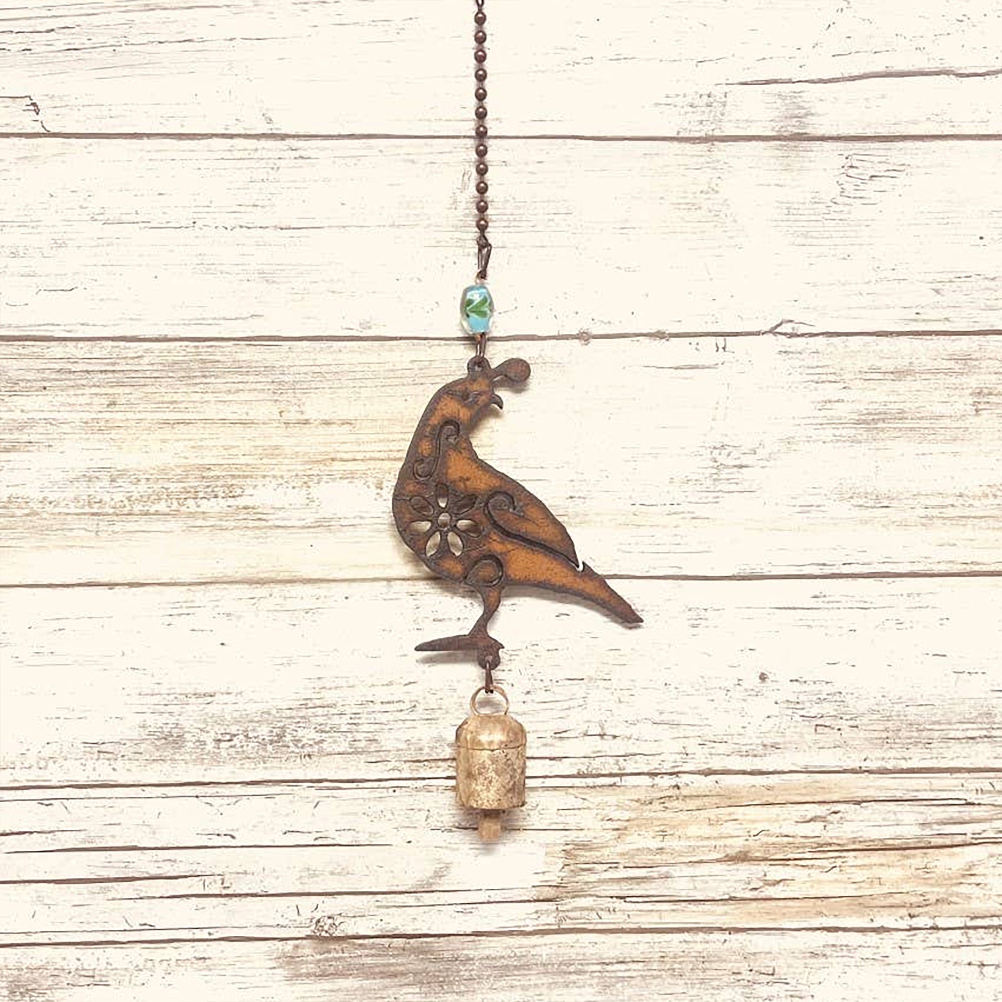 Floral Quail Bell Chime