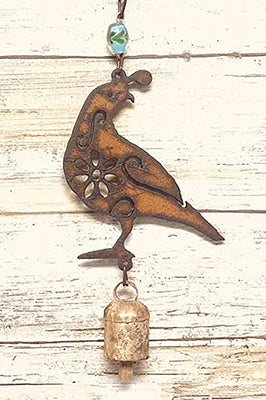 Floral Quail Bell Chime