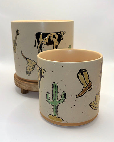 Western Icon Nesting Planters (Set of 2)