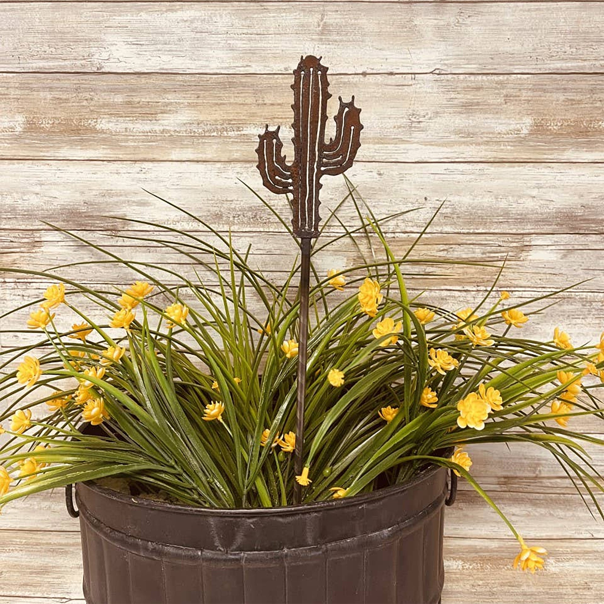 Rustic Saguaro Plant Stake